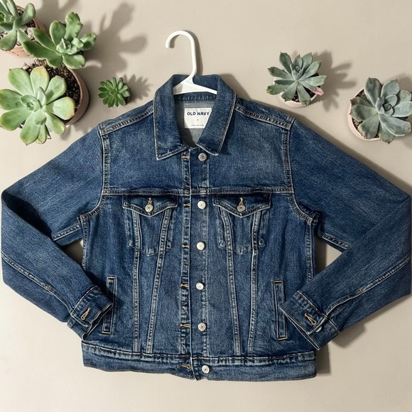 Old Navy Jackets & Blazers - Old Navy Women's Denim Jacket Blue Classic Trucker Stretch Indigo Size Small